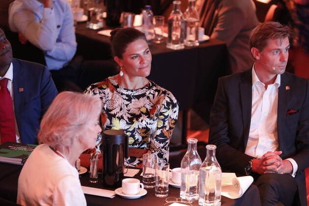 Crown Princess Victoria and Michael Wernstedt at the Raoul Wallenberg Prize 2021 at Wallmans Salonger in Stockholm, Sweden on August 27, 2021 Photo Christine Olsson TT code 10430 Stockholm Sweden ROY x10430x,  Copyright: xChristinexOlsson TTx RAOUL WALLENBERG PRIZE 2021