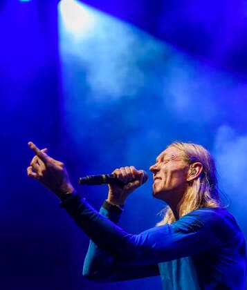 Det danske band When Saints Go Machine med Nikolaj Manuel Vonsild i front spiller op til Havefest paa Plaenen i Tivoli fredag den 27. august 2021. Havefest afloeser Fredagsrock, der er aflyst paa grund af Covid-19 Coronakrisen. , Copenhagen Copyright: TorbenxChristensen TorbenxChristensenx COP114 spdk20210828-010433-L