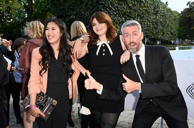 Mai Thi Nguyen-Kim, Sophie Passmann und Sebastian Pufpaff bei der 57. Verleihung des Grimme Preises 2021 im Theater der Stadt Marl. Marl, 27.08.2021
