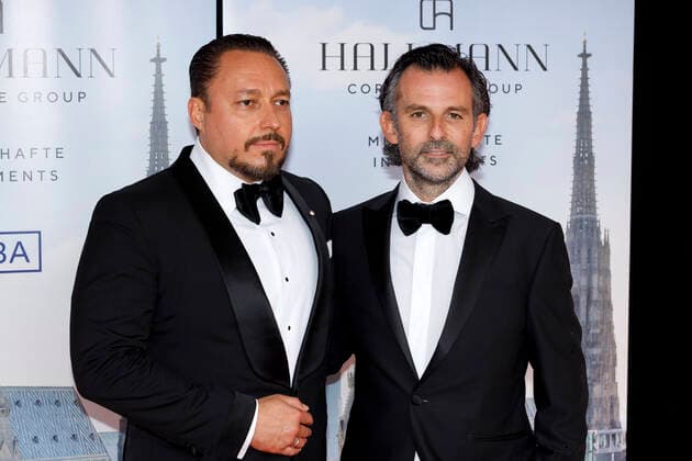Klemens Hallmann und Niclas Castello bei der Europäischen Kulturpreisgala 2021 im Opernhaus. Bonn, 28.08.2021