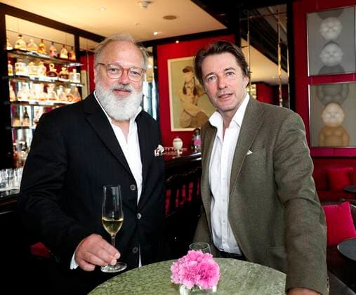 Georg Seitz, Bruno Eyron bei der Gala Verleihung Ehrenpreis fuer Mario Adorf im China Club Berlin.