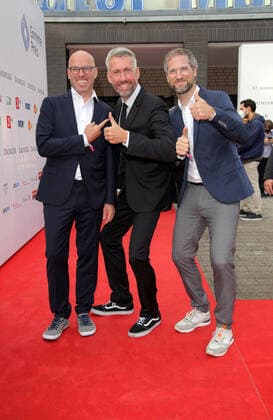 Adolf Grimme Preis 27.08.2021 Ralf Remmel + Kabarettist Malte Sebastian Pufpaff + Marcel Behnke im Theater Marl, Am Theater 1, bei der Verleihung des Adolf Grimme Preis - 27.08.2021 -