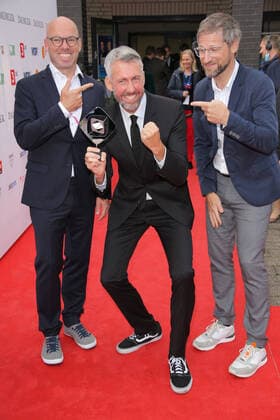 Adolf Grimme Preis 27.08.2021 Ralf Remmel + Kabarettist Malte Sebastian Pufpaff + Marcel Behnke im Theater Marl, Am Theater 1, bei der Verleihung des Adolf Grimme Preis - 27.08.2021 -