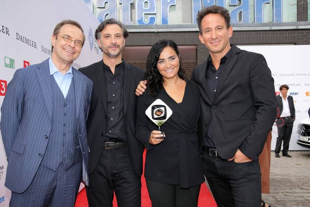 Adolf Grimme Preis 27.08.2021 Gunnar Dedio + Lucio Mollica + Mayte Carrasco + Marcel Mettelsiefen im Theater Marl, Am Theater 1, bei der Verleihung des Adolf Grimme Preis - 27.08.2021 -