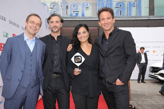 Adolf Grimme Preis 27.08.2021 Gunnar Dedio + Lucio Mollica + Mayte Carrasco + Marcel Mettelsiefen im Theater Marl, Am Theater 1, bei der Verleihung des Adolf Grimme Preis - 27.08.2021 -