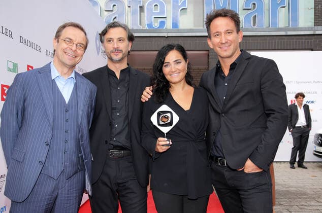 Adolf Grimme Preis 27.08.2021 Gunnar Dedio + Lucio Mollica + Mayte Carrasco + Marcel Mettelsiefen im Theater Marl, Am Theater 1, bei der Verleihung des Adolf Grimme Preis - 27.08.2021 -
