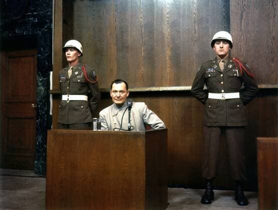 IInternational Military Tribunal (IMT) November 20, 1945 - October 1, 1946 Court House, Room 600 (Justizgebäude, Fürther Str., Schwurgerichtssaal, Saal 600) The defendant Hermann Göring testifying during the International War Crimes Trial Nuremberg (Nürnberg) Germany 1946 Photo: Raymond D’Addario, US Signal Corps ! ACHTUNG: AUFNAHMEDATUM GESCHÄTZT! *** Internationaler Militärgerichtshof IMT 20. November 1945 1. Oktober 1946 Gerichtsgebäude, Saal 600 Justizgebäude, Fürther Str , Schwurgerichtssaal, Saal 600 Der Angeklagte Hermann Göring als Zeuge im Internationalen Kriegsverbrecherprozess Nürnberg Nürnberg Deutschland 1946 Foto Raymond DAddario, US Signal Corps ACHTUNG AUFNAHMEDATUM GESCHÄTZT