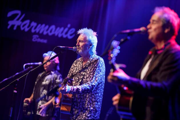 Peter Howarth, Pete Lincoln und Mick Wilson von der Band Frontm3n live in der Harmonie Bonn. Bonn, 30.08.2021