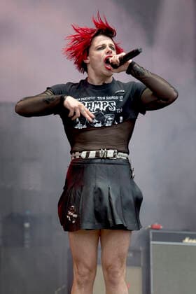 Yungblud performs on Main Stage West during day 3 of Reading Festival 2021 at Richfield Avenue in Reading, Berkshire. AUGUST 29th 2021  DFLx21487