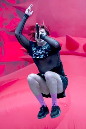 Yungblud performs on Main Stage West during day 3 of Reading Festival 2021 at Richfield Avenue in Reading, Berkshire. AUGUST 29th 2021  DFLx21487