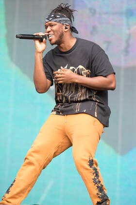 KSI performs on Main Stage East during day 3 of Reading Festival 2021 at Richfield Avenue in Reading, Berkshire. AUGUST 29th 2021  DFLx21487