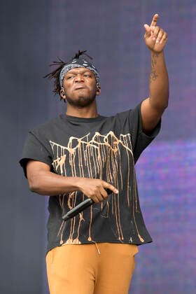 KSI performs on Main Stage East during day 3 of Reading Festival 2021 at Richfield Avenue in Reading, Berkshire. AUGUST 29th 2021  DFLx21487