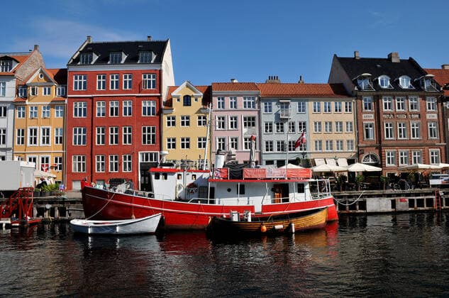 Copenhagen, Denmark.,02 September 2021 Froegn and local visitrs enjoy sun shine weather on Nyhavn canal indanish capital. (Photo..Francis Joseph Dean Dean Pictures)