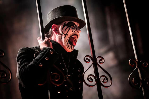King Diamond Musician and lead vocalist King Diamond live on stage at the heavy metal festival Copenhell 2013. On stage King Diamond uses a microphone handle consisting of a femur bone and a tibia bone in the shape of a cross. Denmark 16 06 2013. Copenhagen Denmark  Copyright: xGonzalesxPhoto ChristianxHjorthx