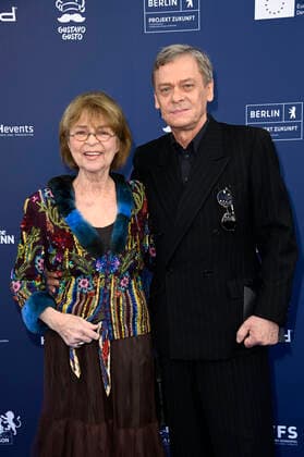 Cornelia Froboess und Sylvester Groth bei der Verleihung des Deutschen Schauspielpreises 2021 im Restaurant Spindler & Klatt. Berlin, 03.09.2021