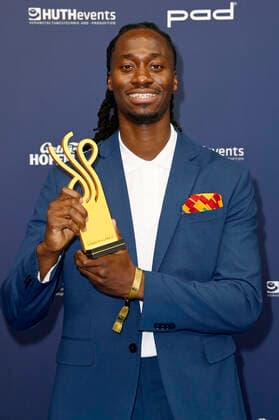 Eugene Boateng bei der Verleihung des Deutschen Schauspielpreises 2021 im Restaurant Spindler & Klatt. Berlin, 03.09.2021