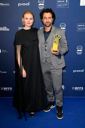 Rosalie Thomass und Serkan Kaya bei der Verleihung des Deutschen Schauspielpreises 2021 im Restaurant Spindler & Klatt. Berlin, 03.09.2021