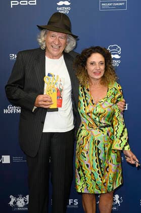 Klaus Pohl und Adriana Altaras bei der Verleihung des Deutschen Schauspielpreises 2021 im Restaurant Spindler & Klatt. Berlin, 03.09.2021