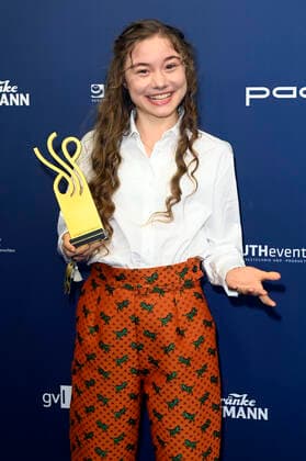 Hannah Schiller bei der Verleihung des Deutschen Schauspielpreises 2021 im Restaurant Spindler & Klatt. Berlin, 03.09.2021