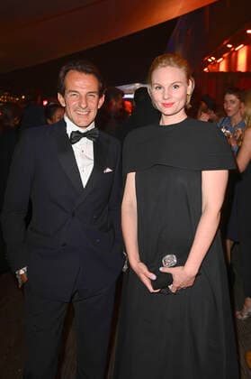 Hans-Werner Meyer und Rosalie Thomass bei der Verleihung des Deutschen Schauspielpreises 2021 im Restaurant Spindler & Klatt. Berlin, 03.09.2021
