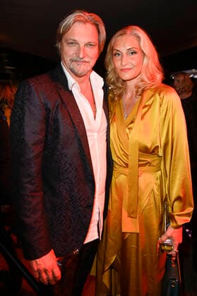 Stefan Jürgens und Boriana Rosenmüller bei der Verleihung des Deutschen Schauspielpreises 2021 im Restaurant Spindler & Klatt. Berlin, 03.09.2021