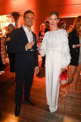 Leo Reisinger und Wolke Hegenbarth bei der Verleihung des Deutschen Schauspielpreises 2021 im Restaurant Spindler & Klatt. Berlin, 03.09.2021