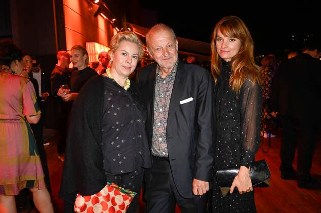 Maren Muntenbeck, Leonard Lansink und Ina Paule Klink bei der Verleihung des Deutschen Schauspielpreises 2021 im Restaurant Spindler & Klatt. Berlin, 03.09.2021