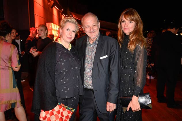 Maren Muntenbeck, Leonard Lansink und Ina Paule Klink bei der Verleihung des Deutschen Schauspielpreises 2021 im Restaurant Spindler & Klatt. Berlin, 03.09.2021