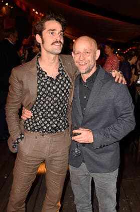Maximilian Befort und Jürgen Vogel bei der Verleihung des Deutschen Schauspielpreises 2021 im Restaurant Spindler & Klatt. Berlin, 03.09.2021