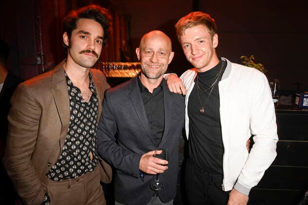 Maximilian Befort, Jürgen Vogel und Timur Bartels bei der Verleihung des Deutschen Schauspielpreises 2021 im Restaurant Spindler & Klatt. Berlin, 03.09.2021