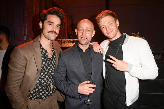 Maximilian Befort, Jürgen Vogel und Timur Bartels bei der Verleihung des Deutschen Schauspielpreises 2021 im Restaurant Spindler & Klatt. Berlin, 03.09.2021