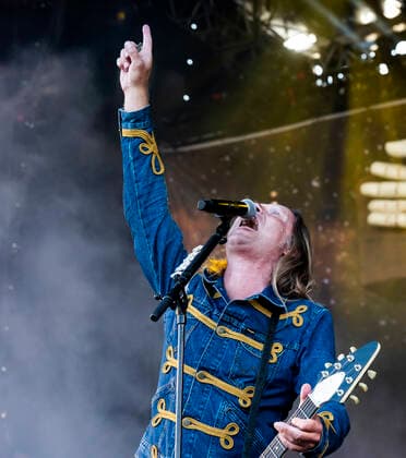 Tilbage Til Live Det danske band D-A-D paa scenen paa Refshaleoeen loerdag den 4. september 2021. Under overskriften Tilbage Til Live er ni af landets stoerste festivaler sammen om at skabe oplevelser med livemusikken og faellesskabet i centrum med en udendoers koncertdag paa Refshaleoeen i Koebenhavn.. , Copenhagen Copyright: TorbenxChristensen TorbenxChristensenx cop108 spdk20210904-190939-L