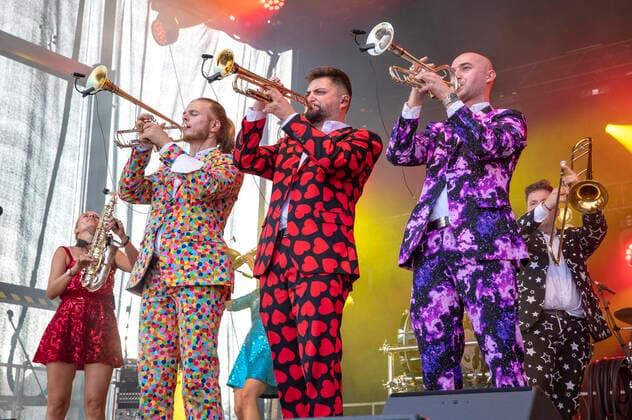 Druckluft live beim Üvverm Horizont Konzert auf dem OpenAir-Port Festival 2021 am Flughafen Köln Bonn. Köln, 04.09.2021
