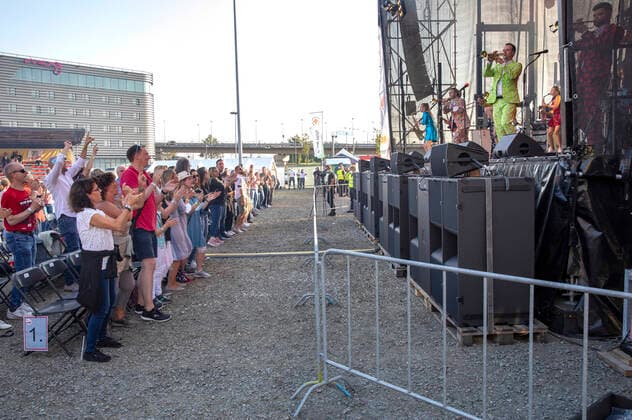 Druckluft live beim Üvverm Horizont Konzert auf dem OpenAir-Port Festival 2021 am Flughafen Köln Bonn. Köln, 04.09.2021