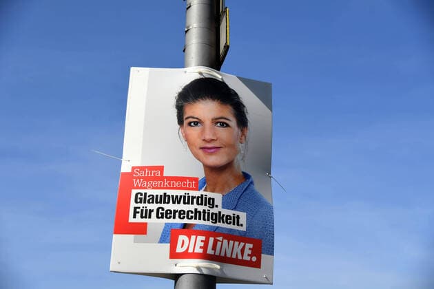 KÖLN 06.09.2021, Wahlkampf, Wahlkampfplakat, Bundestagwahl, Sahra Wagenknecht Die Linke, Wahlplakat