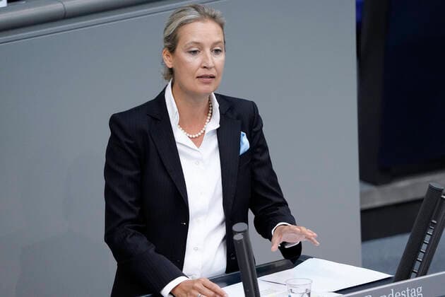 239. Bundestagssitzung und Debatte Aktuell, 07.09.2021, Berlin, Dr. Alice Weidel im Portrait bei ihrer Rede Vereinbarte Debatte zur Situation in Deutschland bei der 239. Sitzung des Deutschen Bundestag in Berlin Berlin Berlin Deutschland
