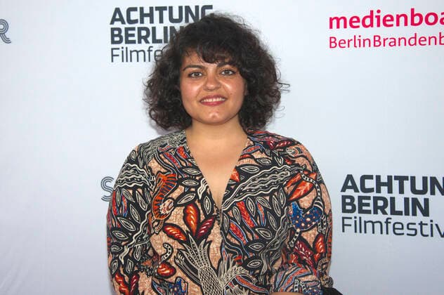 Sara Fazilat bei der Eröffnung des 17. achtung berlin Filmfestivals mit der Premiere des Kinofilms Nico im Kino International. Berlin, 07.09.2021