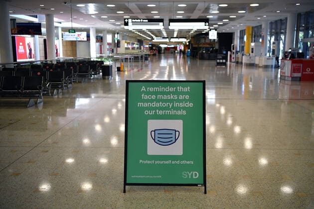 SYDNEY AIRPORT STOCK, Signage at Sydney International Airport in Sydney, Wednesday, September 8, 2021. ( NO ARCHIVING, EDITORIAL USE ONLY, NO USE IN BOOKS WITHOUT CONSENT SYDNEY NSW AUSTRALIA  Copyright: xJOELxCARRETTx 20210908001573848084
