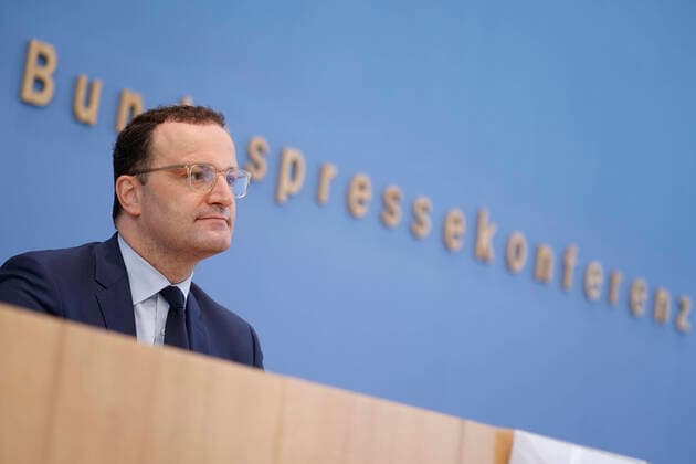 Bundespressekonferenz Impfkampagne gegen Corona Aktuell,08.09.2021,Berlin,Bundesgesundheitsminister Jens Spahn im Portrait bei der Bundespressekonferenz zum Thema Impfkampagne gegen Corona Berlin Berlin Deutschland