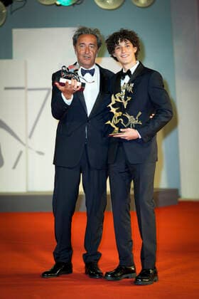 Foto IPP Daniele Cifala™ Venezia 10 09 2021 The 78th Venice Film Festival - Award Winners Photocall - The 78th Venice International Film Festival - nella foto: Director Paolo Sorrentino and Filippo Scotti Italy Photo Press - World Copyright