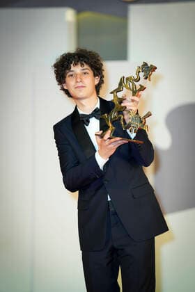 Foto IPP Daniele Cifala™ Venezia 10 09 2021 The 78th Venice Film Festival - Award Winners Photocall - The 78th Venice International Film Festival - nella foto: Filippo Scotti Italy Photo Press - World Copyright