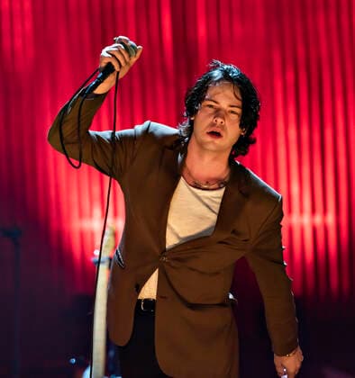 Gruppen Iceage paa scenen under P6 BEAT Rocker Koncerthuset loerdag den 11. september 2021. For ottende gang afholder P6 radiokanalen P6 BEAT Rocker Koncerthuset, hvor det ypperligste den danske musikscene kan praestere spiller live i DR Koncerthuset. Showet er ogsaa en markering af P6 BEATs 10 aars foedselsdag.. , Copenhagen