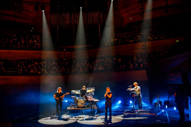 Blaue Blume paa scenen under P6 BEAT Rocker Koncerthuset loerdag den 11. september 2021. For ottende gang afholder P6 radiokanalen P6 BEAT Rocker Koncerthuset, hvor det ypperligste den danske musikscene kan praestere spiller live i DR Koncerthuset. Showet er ogsaa en markering af P6 BEATs 10 aars foedselsdag.. , Copenhagen