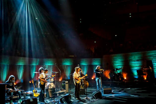 Gruppen Barbro paa scenen under P6 BEAT Rocker Koncerthuset loerdag den 11. september 2021. For ottende gang afholder P6 radiokanalen P6 BEAT Rocker Koncerthuset, hvor det ypperligste den danske musikscene kan praestere spiller live i DR Koncerthuset. Showet er ogsaa en markering af P6 BEATs 10 aars foedselsdag.. , Copenhagen