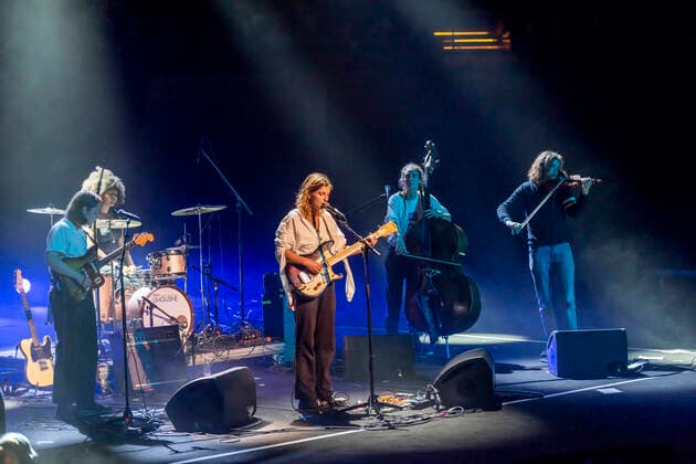 Gruppen Barbro paa scenen under P6 BEAT Rocker Koncerthuset loerdag den 11. september 2021. For ottende gang afholder P6 radiokanalen P6 BEAT Rocker Koncerthuset, hvor det ypperligste den danske musikscene kan praestere spiller live i DR Koncerthuset. Showet er ogsaa en markering af P6 BEATs 10 aars foedselsdag.. , Copenhagen