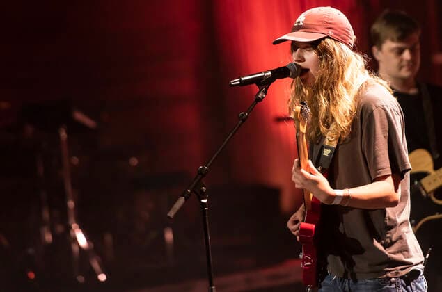 Girl in Red paa scenen under P6 BEAT Rocker Koncerthuset loerdag den 11. september 2021. For ottende gang afholder P6 radiokanalen P6 BEAT Rocker Koncerthuset, hvor det ypperligste den danske musikscene kan praestere spiller live i DR Koncerthuset. Showet er ogsaa en markering af P6 BEATs 10 aars foedselsdag.. , Copenhagen
