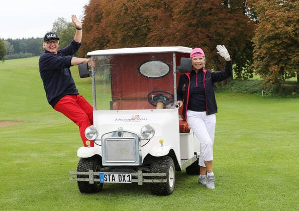 Tabaluga Golf Cup 2021 von Michael Roll Zum 27. Mal veranstaltete Michael Roll den Tabaluga Golf Cup zu Gunsten seiner Tabaluga Stiftung Marianne und Michael Hartl, Tutzing Bayern Deutschland Golfclub Tutzing