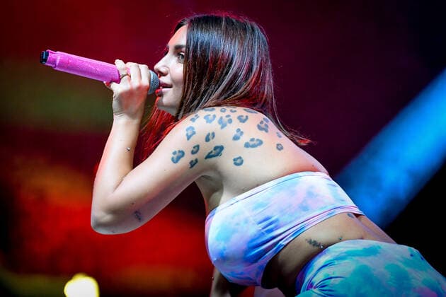 September 12, 2021, Codigoro (FE, Italy: Codigoro (FE), Italy, Codishow, September 12, 2021, Elettra Lamborghini during Elettra Lamborghini on Tour 2021 - Italian singer Music Concert Codigoro (FE) Italy Copyright: xEttorexGriffonix