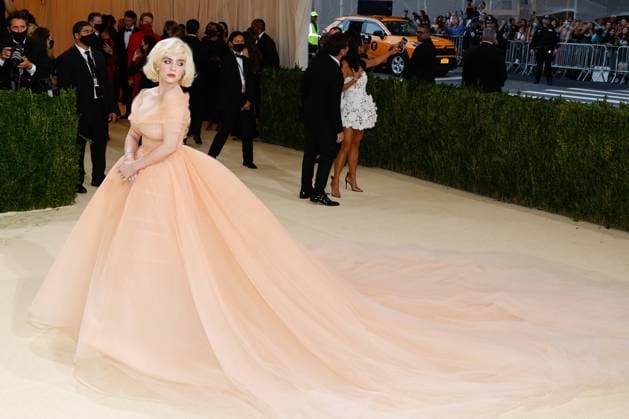 Billie Eilish arrives for The Met Gala at The Metropolitan Museum of Art celebrating the opening of In America: A Lexicon of Fashion in New York City on Monday, September 13, 2021.  NYP20210913624 JOHNxANGELILLO