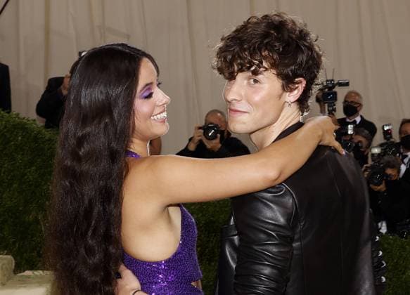 Camila Cabello and Shawn Mendes arrive on the red carpet for The Met Gala at The Metropolitan Museum of Art celebrating the opening of In America: A Lexicon of Fashion in New York City on Monday, September 13, 2021.  NYP20210913314 JOHNxANGELILLO